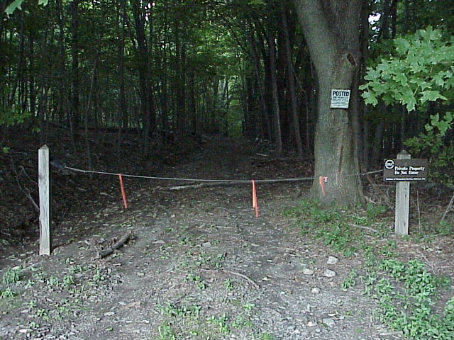 Gravel road to underground base