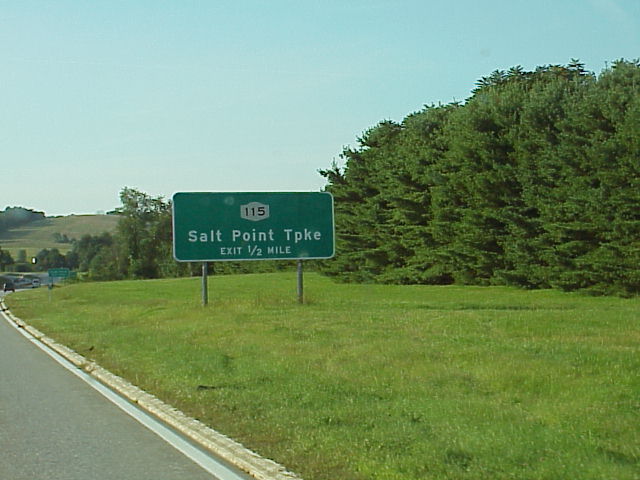 Sign to Salt Point, NY, along Taconic Hwy.