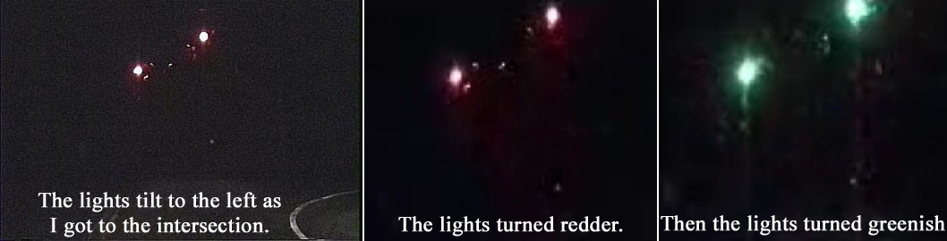 UFO lights changing color