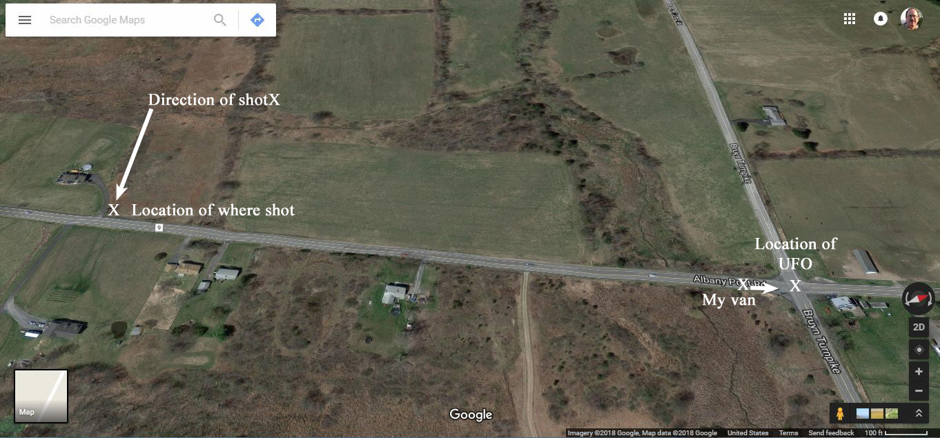 Satellite view Albany Post and Bruyn Turnpike